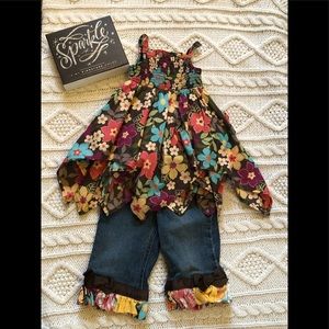EUC—custom boutique 2 piece set